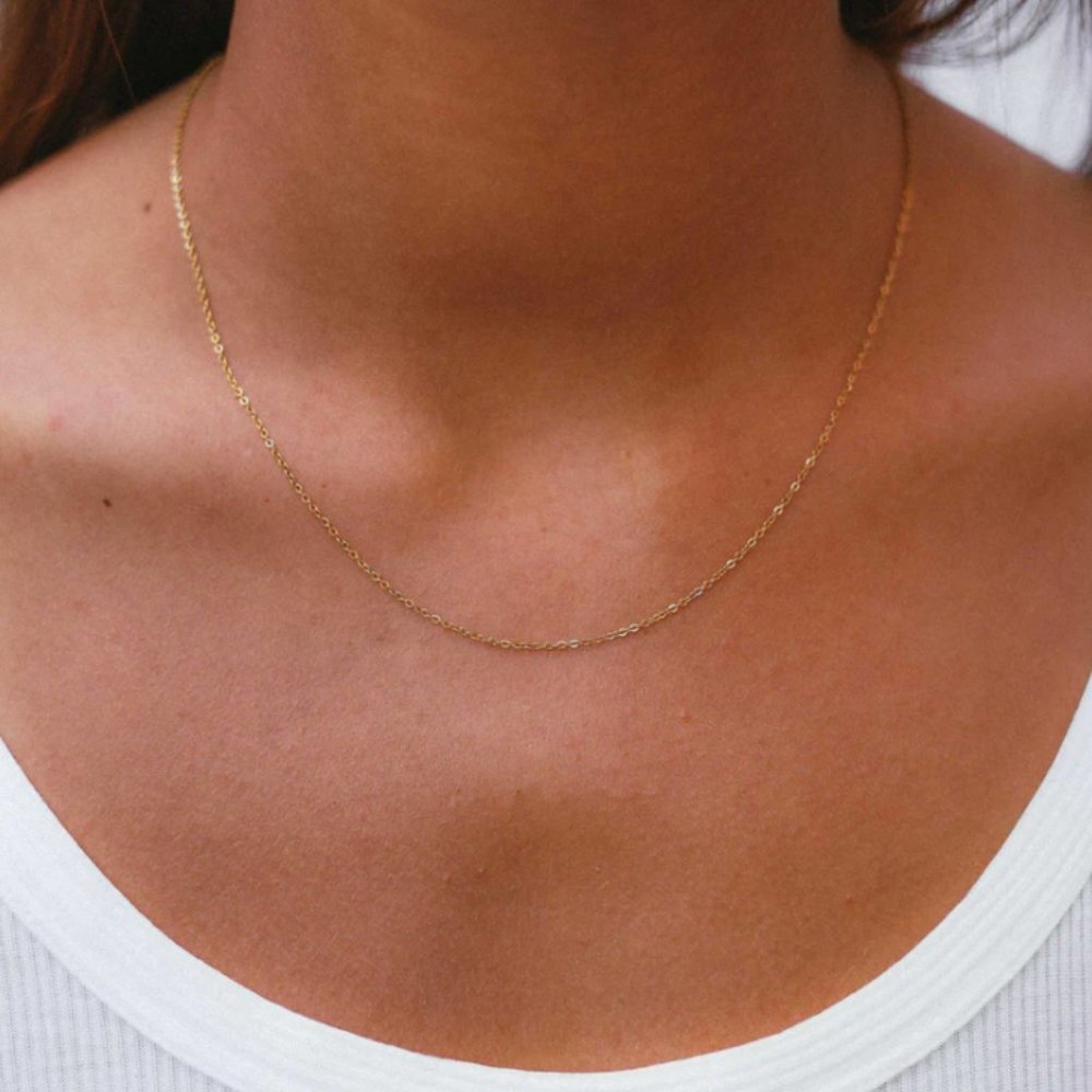 Hey Harper Dainty Gold Miss Chain Necklace